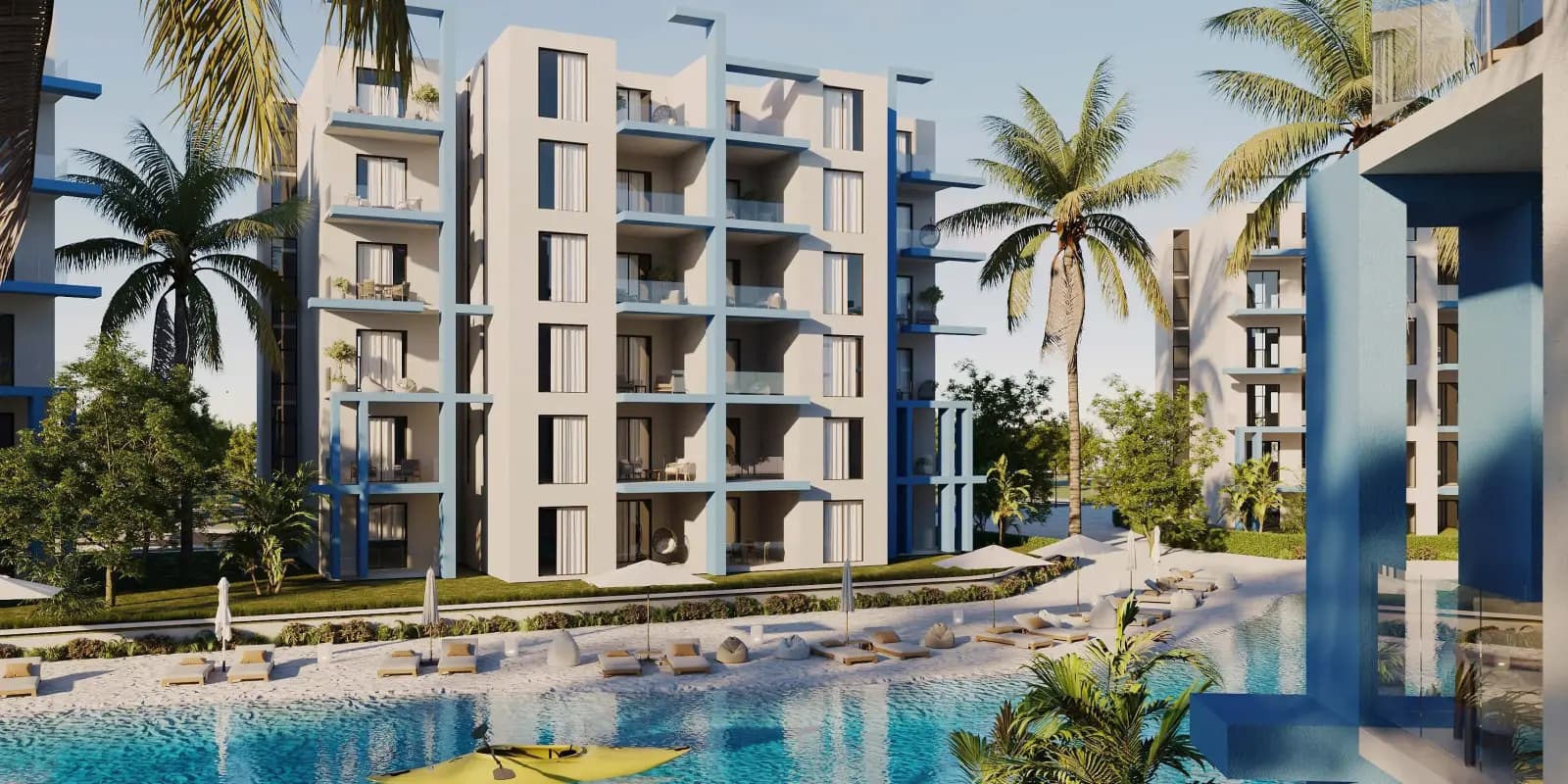 للبيع شقة فندقية مخدومة 80م في فوكا باي تطوير مصر | 1 غرف - إطلالة على البحر